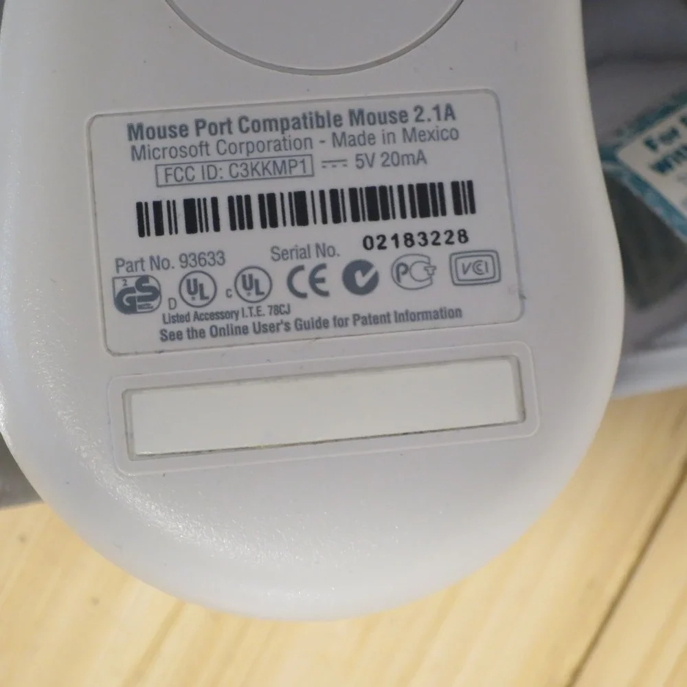 2‎ Button Microsoft Mouse Port Compatible PS2 Mouse 2.1A PN 93633 - Tested 10